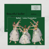 Postale Belle carte de formation Ballet Lotus (Devant / Derrière)