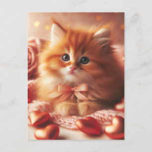 Postale Belle Carte de la Saint-Valentin de Chatons
