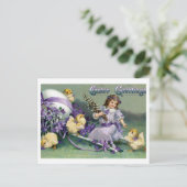 Postale Belle carte de Pâques vintage (Debout devant)