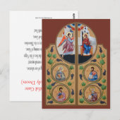 Postale Belle carte de prière de porte (Devant / Derrière)