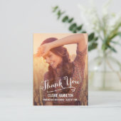 Postale Belle Carte de remerciements de graduation de scri (Debout devant)