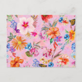 Postale Belle carte florale rose d'été (Devant)