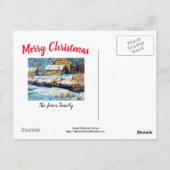 Postale Belle image de neige d'hiver Carte de Noël (Dos)