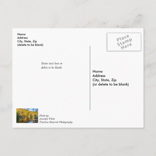 Postale Bennett Printemps Automne Pêche Pensée U Carte pos (Dos)