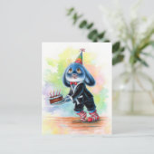 Postale Benny Blue - Carte de Vœux d'Anniversaire (Debout devant)