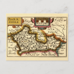 Postale Berkshire Barkshire Comté Angleterre Carte Antiqua