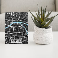 Berlin Allemagne - Carte de la ville noire