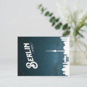 Postale Berlin skyline de nuit, Berlin Allemagne - Carte p (Debout devant)