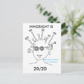 Postale Bernie Sanders Alien "HINDSIGHT IS 20/20 Carte pos (Debout devant)
