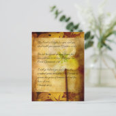 Postale Bible passage, grunge brun & hellebora carte posta (Debout devant)