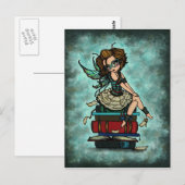Postale Bibliothèque Fairy Wings Imaginaire Art Carte post (Devant / Derrière)