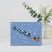 Postale Bicyclettes Tirage Sleigh Carte de voeux pliée (Debout devant)