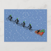 Postale Bicyclettes Tirage Sleigh Carte de voeux pliée (Devant)