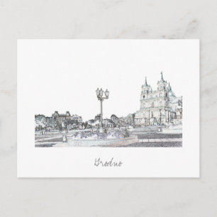 Postale Biélorussie Bélarus Grodno Hrodna Гродно Carte pos