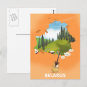 Postale Biélorussie Carte poster de voyage. (Devant / Derrière)