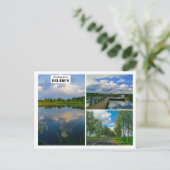 Postale Biélorussie Salutations Nature Lake Scenery Carte (Debout devant)