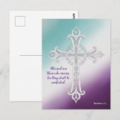 Postale "Bienheureux ceux qui deuilent" Matthieu 5:4 carte (Devant / Derrière)