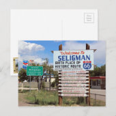 Postale Bienvenue À Seligman Route 66 Carte Postale! (Devant / Derrière)
