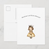 Postale Bienvenue Bébé Fille Nouveau Carte de Naissance (Devant / Derrière)