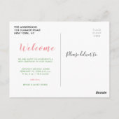 Postale BIENVENUE  | nouveau carte photo de bébé faire-par (Dos)