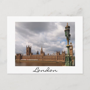 Postale Big Ben et le Parlement à Londres carte blanche