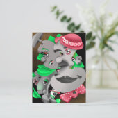 Postale Bits et pièces - Surreal Puzzle faces Carte postal (Debout devant)