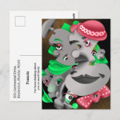 Postale Bits et pièces - Surreal Puzzle faces Carte postal (Devant / Derrière)