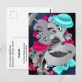 Postale Bits et pièces - Surreal Puzzle faces Carte postal (Devant / Derrière)