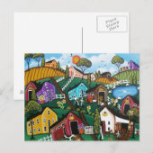 Postale BLACK FOLK ART perdu mouton par LORI EVERETT carte (Devant / Derrière)