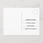 Postale Black gold notes retour adresse carte RSVP (Dos)