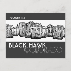 Postale Black Hawk Colorado vieille ville bâtiments carte