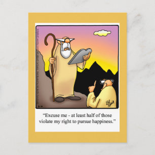 Postale Blessures amusantes et Humour de la foi Carte post