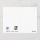 Postale Bleu Blanc Strelitzia Fleur do-it-yourself Carte p (Dos)