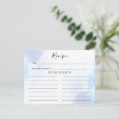 Postale Bleu clair, Plage Mariage Recette Carte (Debout devant)