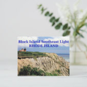 Postale Block Island Southeast Lighthouse, RI Carte postal (Debout devant)
