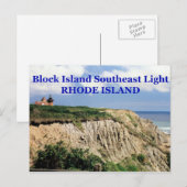 Postale Block Island Southeast Lighthouse, RI Carte postal (Devant / Derrière)