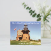 Postale Block Island Southeast Lighthouse, RI Carte postal (Debout devant)