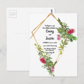 Postale Blooming Desert Mariage Succulent Inviter Carte Po (Devant / Derrière)