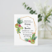 Postale Blooming Desert Mariage Succulent Inviter Carte Po (Debout devant)