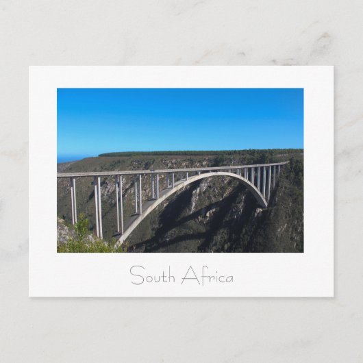 Postale Bloukrans Bridge Tsitsikamma Afrique du Sud Carte (Devant)