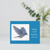 Postale Bluebird Digital Realism Peinture Carte de bonheur (Debout devant)