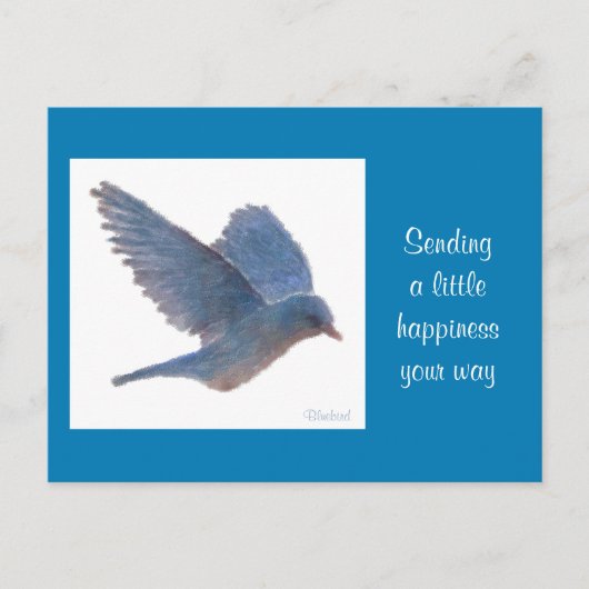Postale Bluebird Digital Realism Peinture Carte de bonheur (Devant)