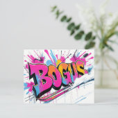 Postale Bogus Basin Station de ski Idaho graffiti Carte po (Debout devant)