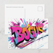 Postale Bogus Basin Station de ski Idaho graffiti Carte po (Devant / Derrière)