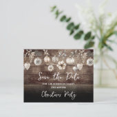 Postale Boho Christmas Party Enregistrer la date Carte pos (Debout devant)