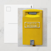 Postale Boîte aux lettres de la Cité du Vatican vue carte  (Devant / Derrière)