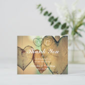 Postale Bokeh Hearts Carte de remerciements (Debout devant)