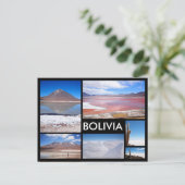 Postale Bolivie multiple image collage noir texte carte po (Debout devant)