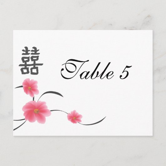 Postale Bonheur de double de fleurs de cerisier de carte (Devant)