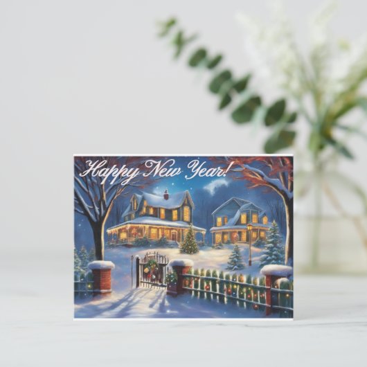 Postale Bonne année carte (Debout devant)